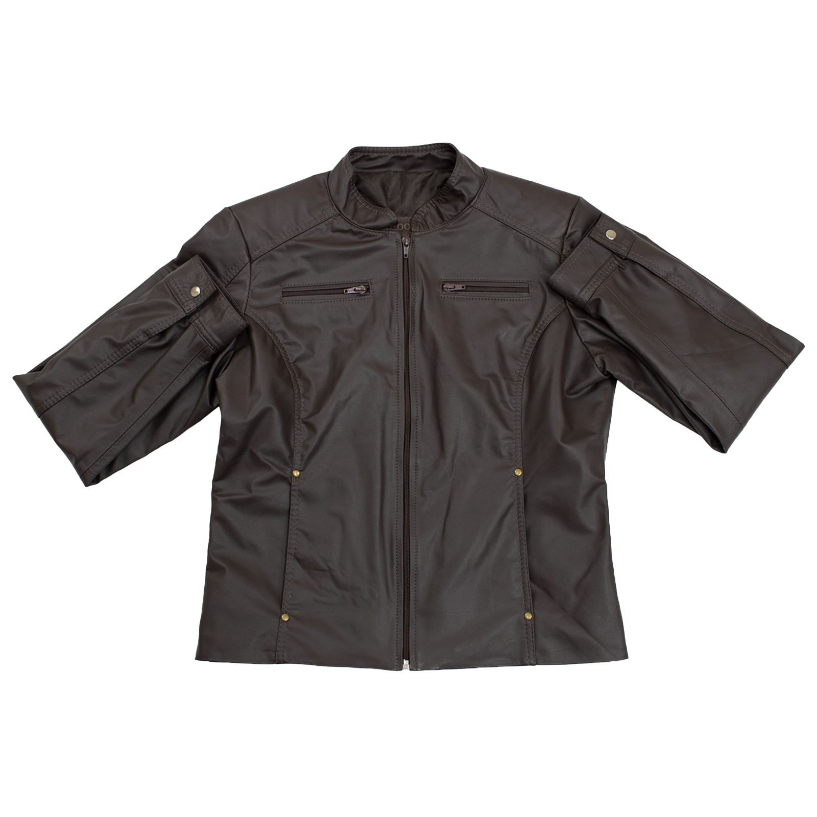 Jaqueta Feminina Couro Bray Cinza